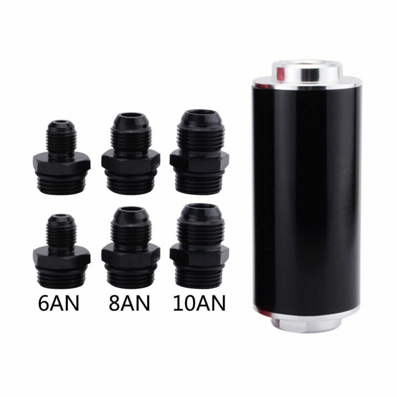 100 Micron Inline Fuel Filter High Flow Cleanable With 6AN 8AN and 10AN Fitting - Image 3